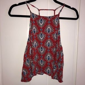 Cropped flowy tank top